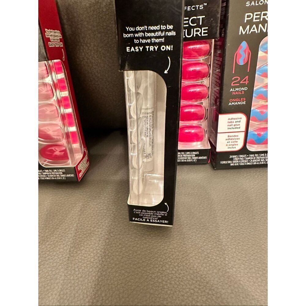 Sally Hansen 6 Sets of Almond Shaped Press On Nails New - Picture 5 of 5